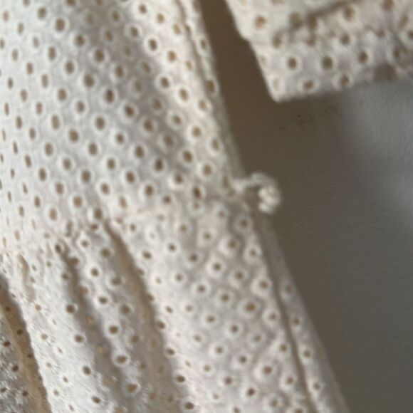 A Piece Apart Cream Perforated Tiered Maxi Dress 0 - Picture 8 of 11
